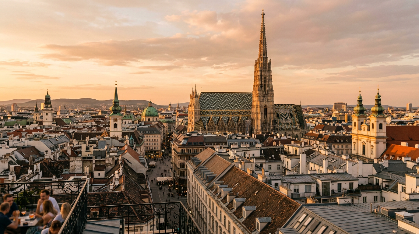 Panorama von Wien mit Stephansdom